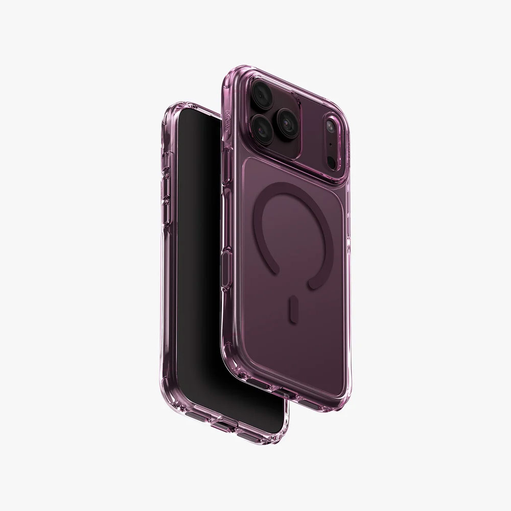Picture of Apple iPhone 18 Pro Case | Uniq LifePro Xtreme Clear MagClick Case with Camera Control Button for iPhone 18 Pro 6.3 - Deep Burgundy