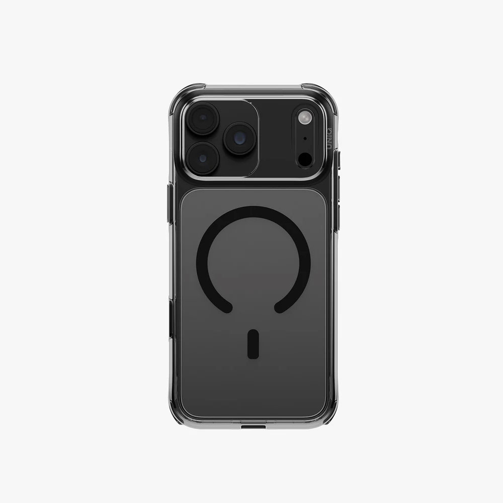 Picture of Apple iPhone 18 Pro Case | Uniq LifePro Xtreme Clear MagClick Case with Camera Control Button for iPhone 18 Pro 6.3 - Tinted Smoke