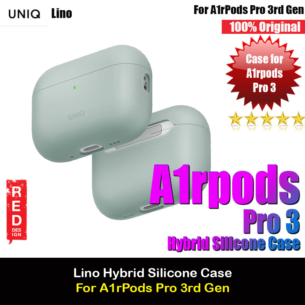 Picture of Uniq Lino Hybrid Silicone Case for Airpods Pro 3 3rd Gen 2025 (Green) Apple Airpods Pro 3- Apple Airpods Pro 3 Cases, Apple Airpods Pro 3 Covers, iPad Cases and a wide selection of Apple Airpods Pro 3 Accessories in Malaysia, Sabah, Sarawak and Singapore 
