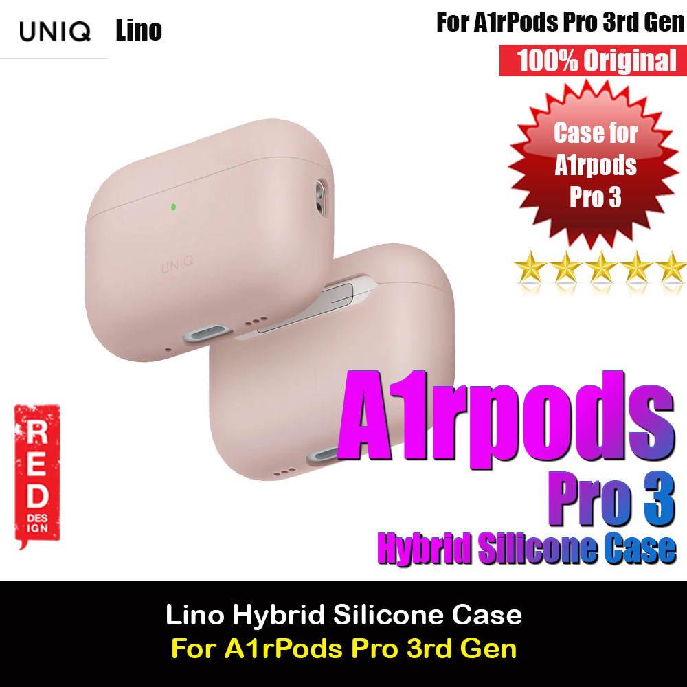 Picture of Uniq Lino Hybrid Silicone Case for Airpods Pro 3 3rd Gen 2025 (Pink) Apple Airpods Pro 3- Apple Airpods Pro 3 Cases, Apple Airpods Pro 3 Covers, iPad Cases and a wide selection of Apple Airpods Pro 3 Accessories in Malaysia, Sabah, Sarawak and Singapore 