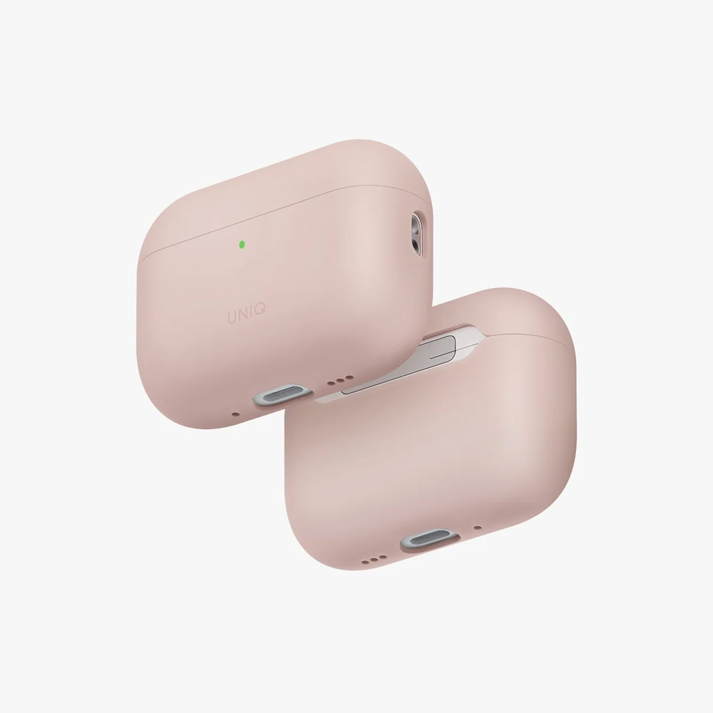 Picture of Apple Airpods Pro 3 Case | Uniq Lino Hybrid Silicone Case for Airpods Pro 3 3rd Gen 2025 (Pink)
