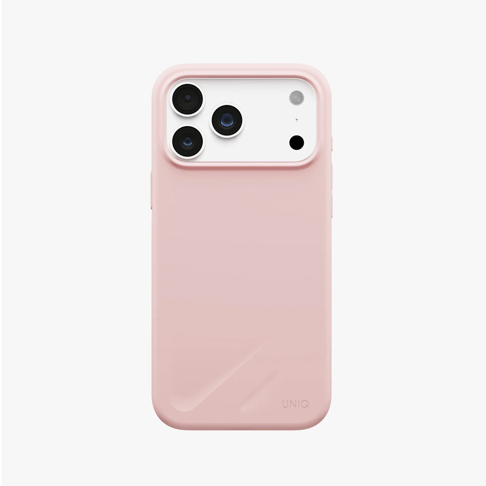 Picture of Apple iPhone 18 Pro Max Case | Uniq Lino Hybrid Silicone Lightweight Magnetic Protection Case with Camera Control Button for iPhone 18 Pro Max - Pale Rose