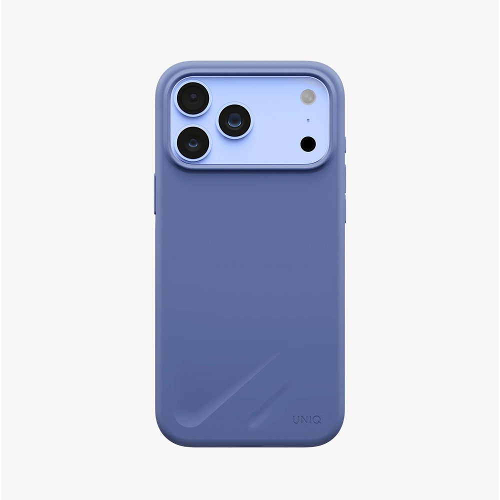 Picture of Apple iPhone 18 Pro Max Case | Uniq Lino Hybrid Silicone Lightweight Magnetic Protection Case with Camera Control Button for iPhone 18 Pro Max  - Pebble Blue