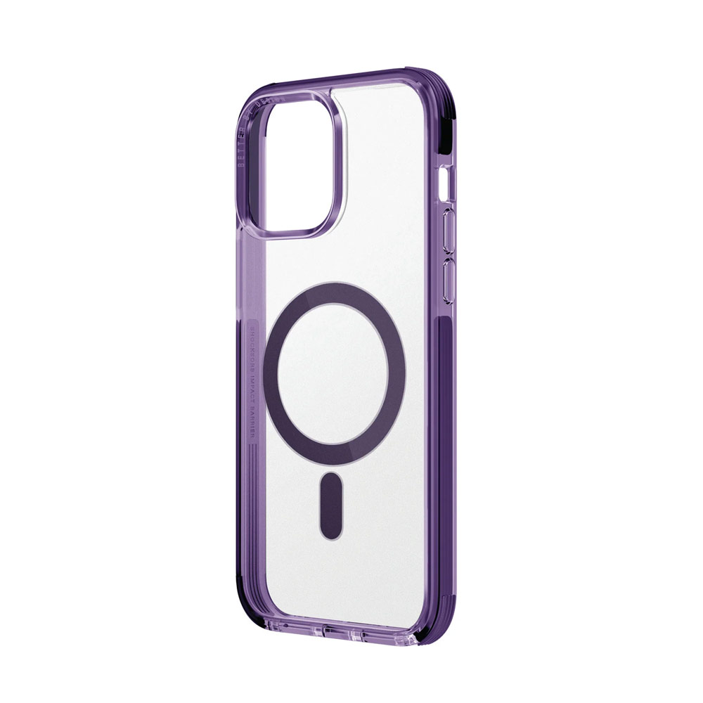 Picture of Apple iPhone 14 Pro 6.1 Case | Uniq Magclick Combat Hybrid Ultra Tough Drop Protection Magnetic Charge Compatible Case for iPhone 14 Pro 6.1 (Purple)