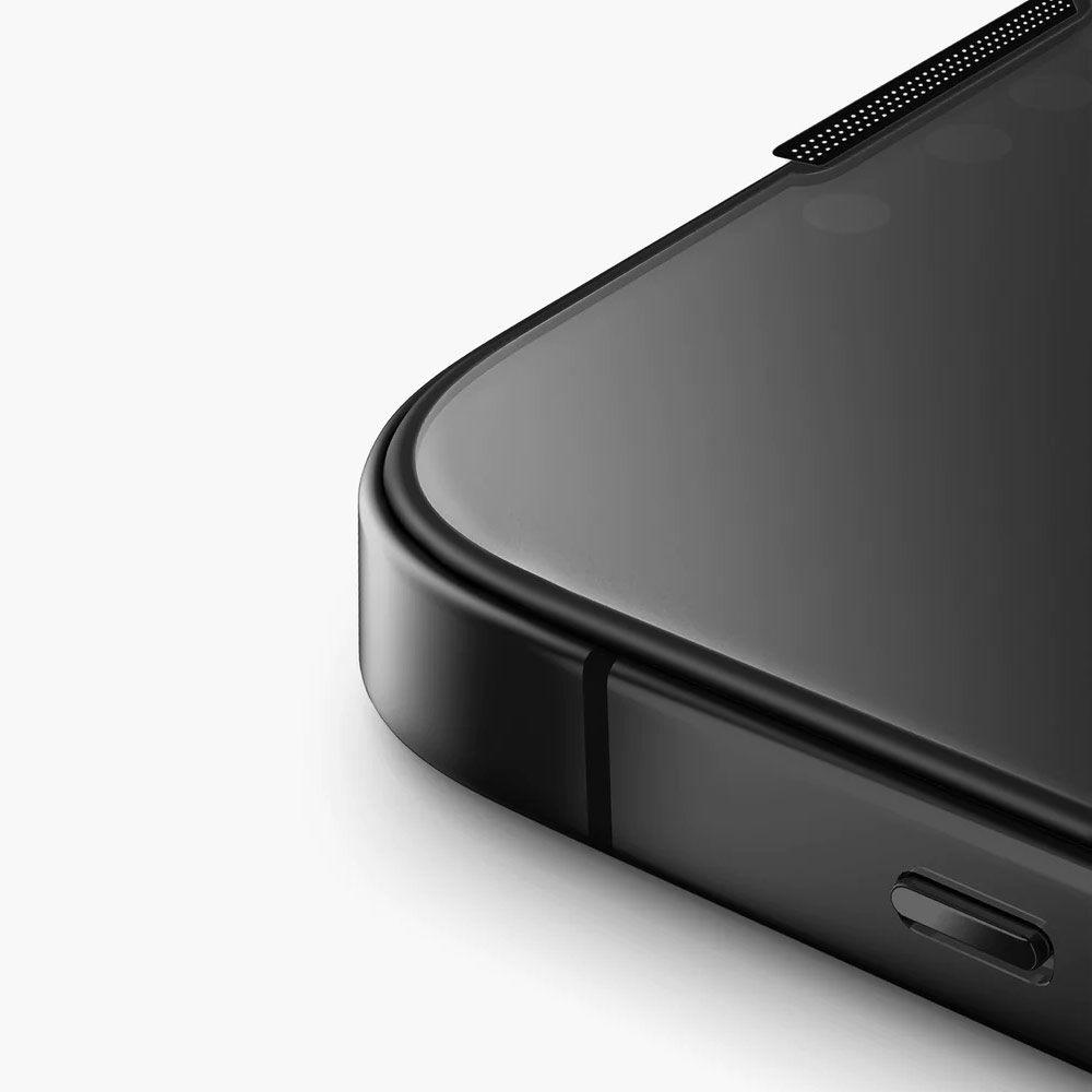 Picture of Apple iPhone 15 Pro 6.1 Screen Protector | Uniq Optix Vivid HD Clear 2.85D Tempered Glass Screen Protector with Installation Helper Kit for iPhone 15 Pro 6.1 (HD Clear)