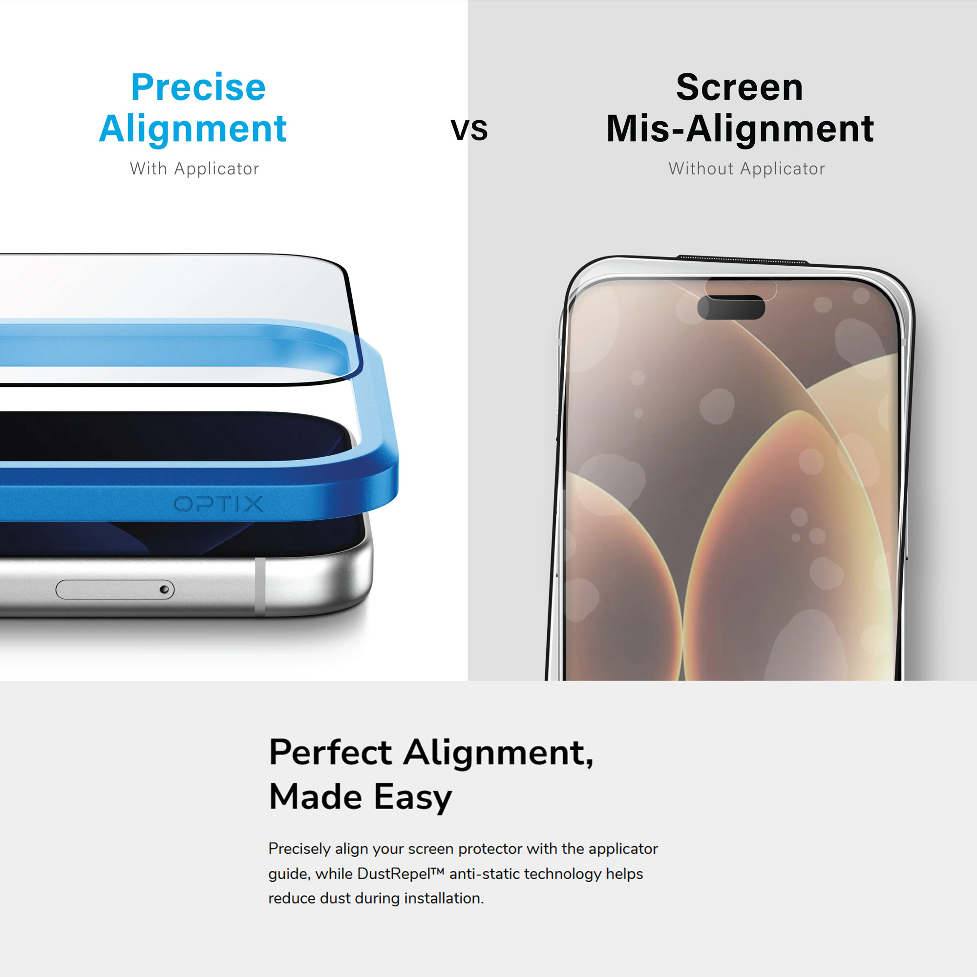 Picture of Apple iPhone 18 Pro Screen Protector | Uniq Optix Covex Matte Tempered Glass Screen Protector for iPhone 18 Pro - Matte