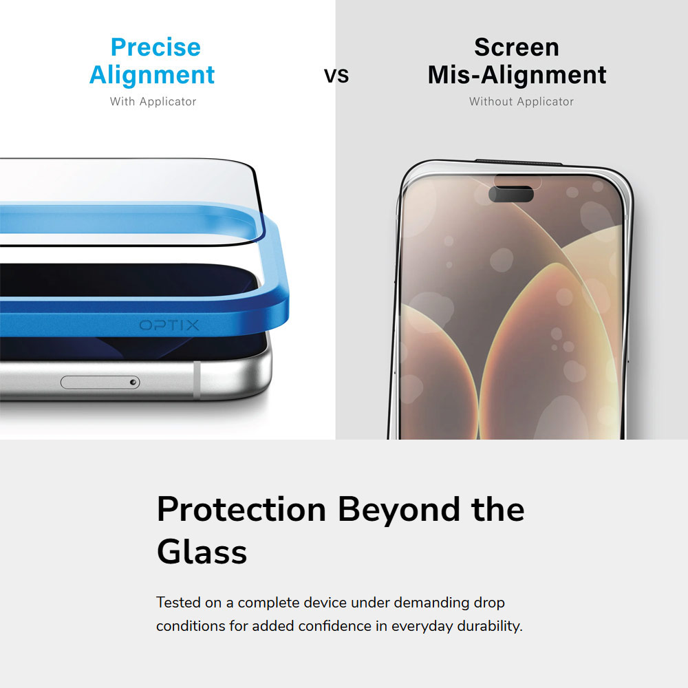 Picture of Apple iPhone 18 Pro Max Screen Protector | Uniq Optix Covex Privacy Tempered Glass Screen Protector for iPhone 18 Pro Max  - 2 Way Privacy