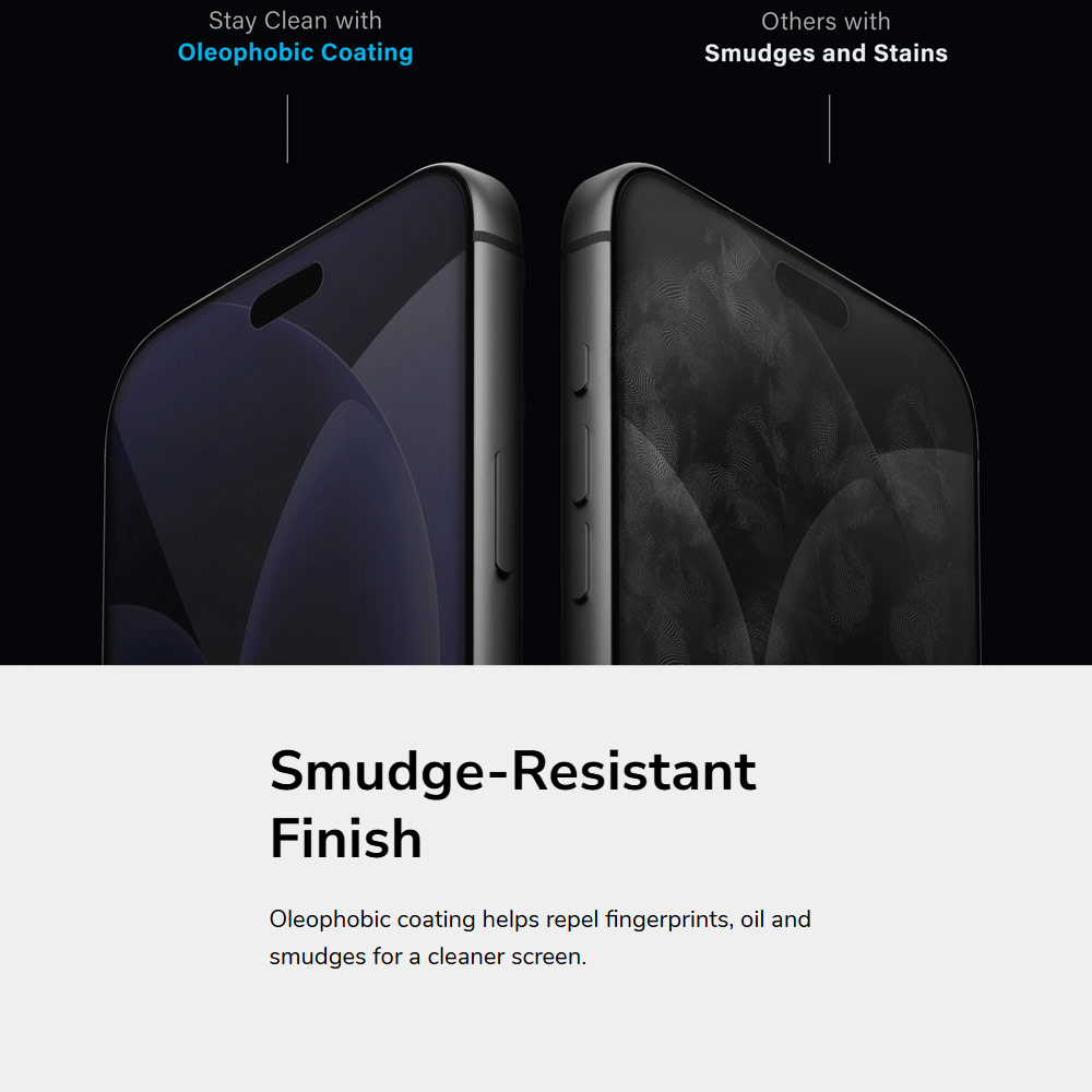 Picture of Apple iPhone 18 Pro Screen Protector | Uniq Optix Vision OptiView Anti Blue Light Tempered Glass Screen Protector for iPhone 18 Pro - Anti Blue Light