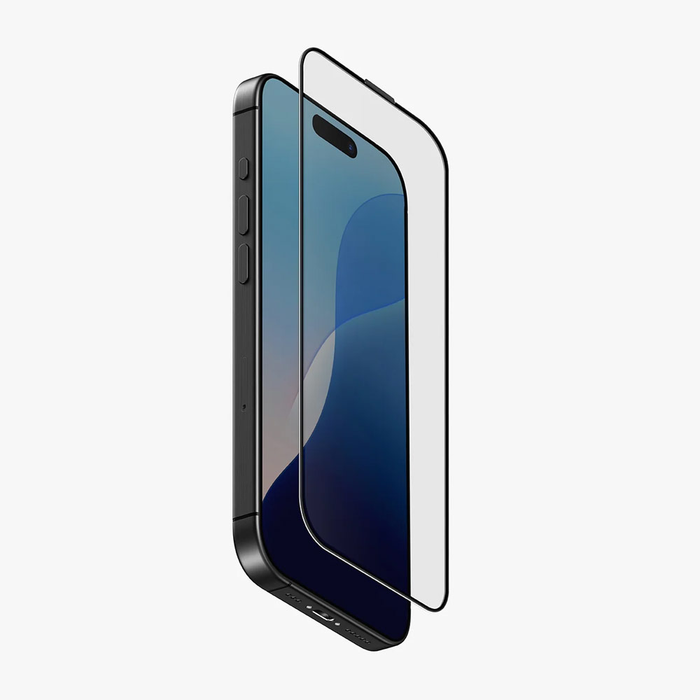 Picture of Apple iPhone 16 Pro 6.3 Screen Protector | Uniq Optix Vivid Tempered Glass Screen Protector with Installation Helper Kit for iPhone 16 Pro 6.3 (Clear)