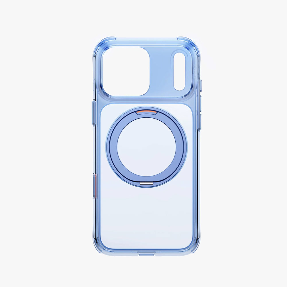 Picture of Apple iPhone 18 Pro Max Case | Uniq Swivix 360 Rotating Kickstand Magnetic Drop Protection Case with Camera Control Button for iPhone 18 Pro Max  - Polar Blue