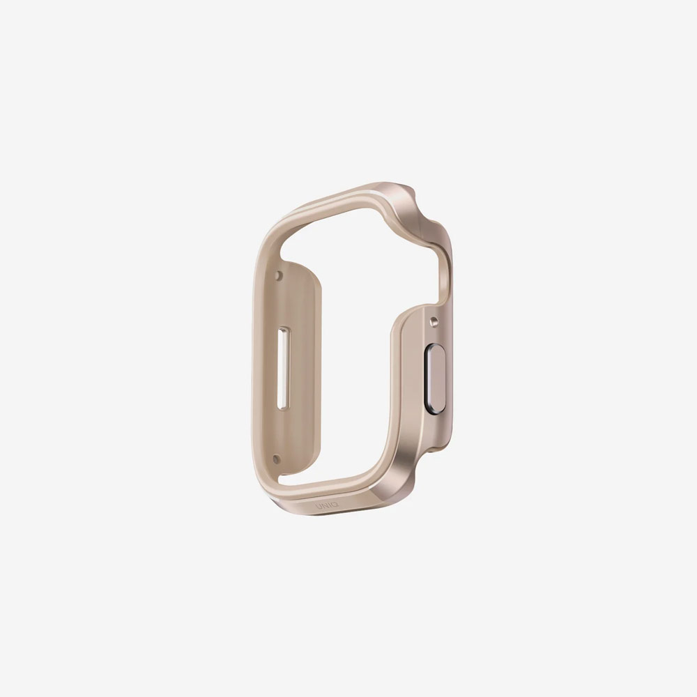 Picture of Apple Watch 10 46mm Case | Uniq Valencia Hybrid Series Case with Reinforced Aluminum TPU Material for Apple Watch Series 10 46mm (Gold)