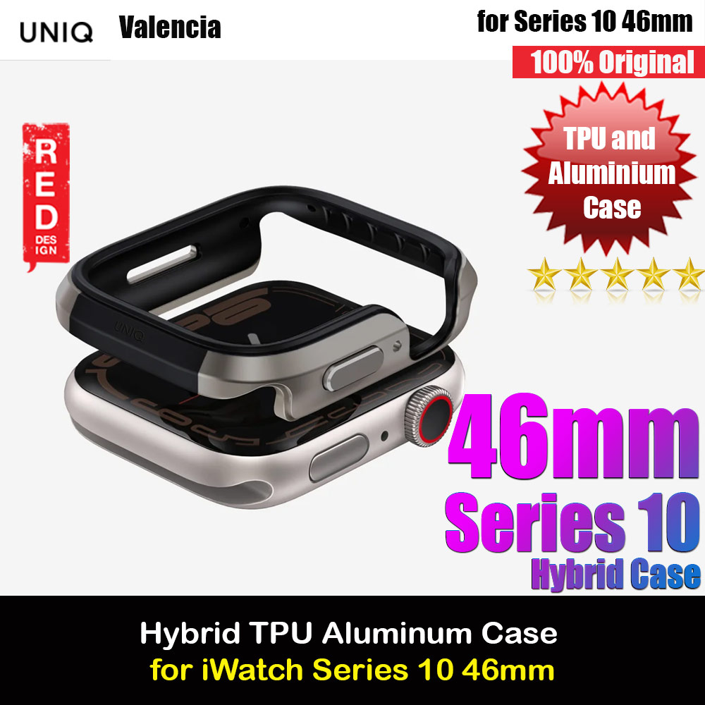 Picture of Uniq Valencia Hybrid Series Case with Reinforced Aluminum TPU Material for Apple Watch Series 10 46mm (Silver) Apple Watch 10 46mm- Apple Watch 10 46mm Cases, Apple Watch 10 46mm Covers, iPad Cases and a wide selection of Apple Watch 10 46mm Accessories in Malaysia, Sabah, Sarawak and Singapore 