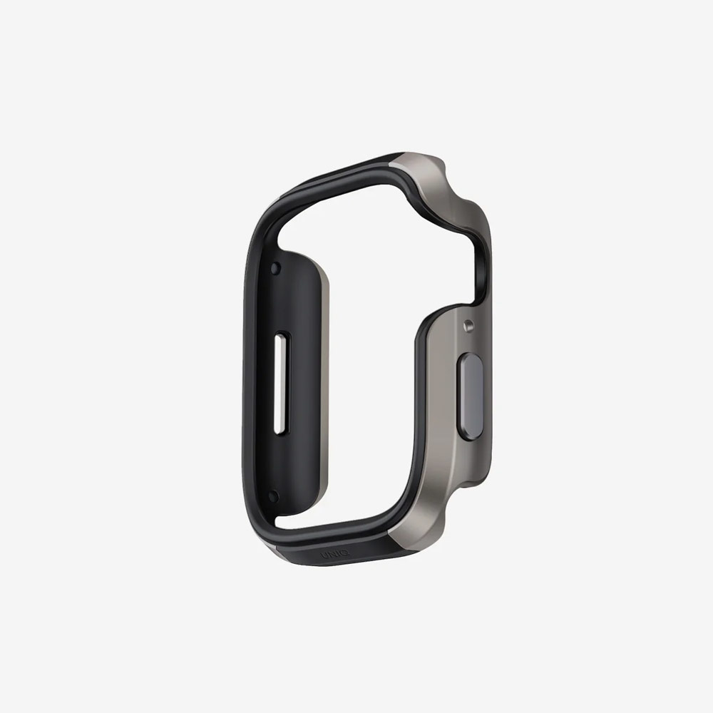 Picture of Apple Watch 10 46mm Case | Uniq Valencia Hybrid Series Case with Reinforced Aluminum TPU Material for Apple Watch Series 10 46mm (Silver)