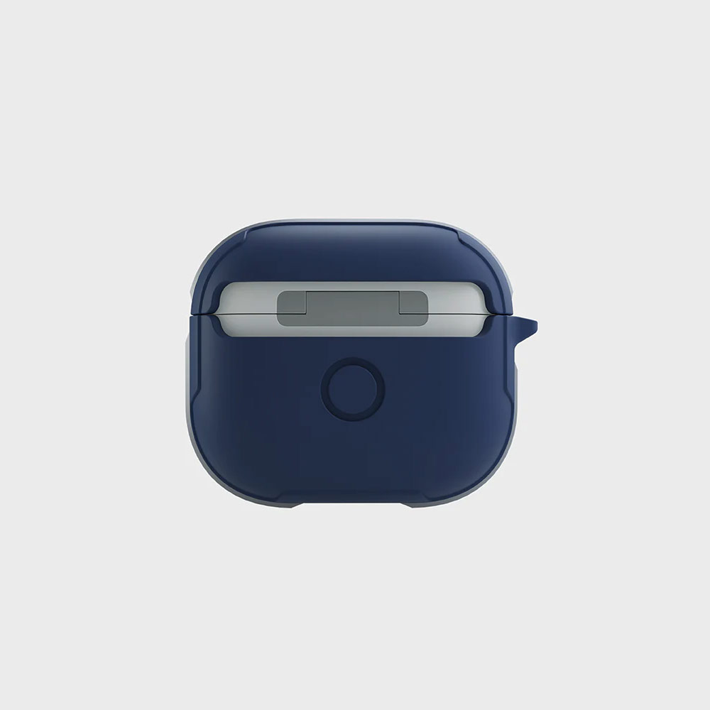 Picture of Apple Airpods 3 Case | Uniq Valencia Tough Drop Protection Hard Case with aluminium bumper for Airpods 3 Airpods 3rd Gen (Blue)