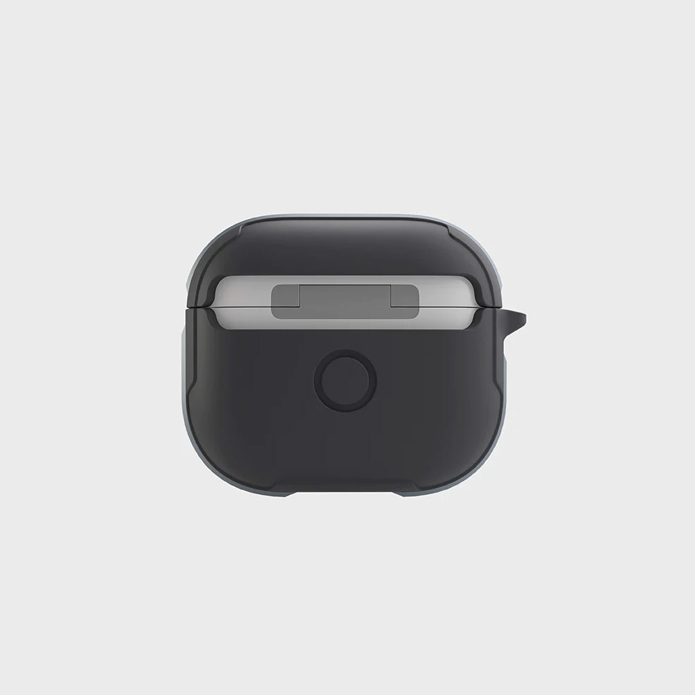 Picture of Apple Airpods 3 Case | Uniq Valencia Tough Drop Protection Hard Case with aluminium bumper for Airpods 3 Airpods 3rd Gen (Grey)