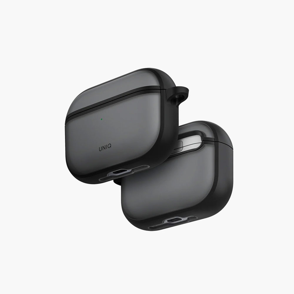 Picture of Apple Airpods Pro 3 Case | Uniq Veren Frosted Shield Case for Airpods Pro 3 3rd Gen 2025 (Smoke)