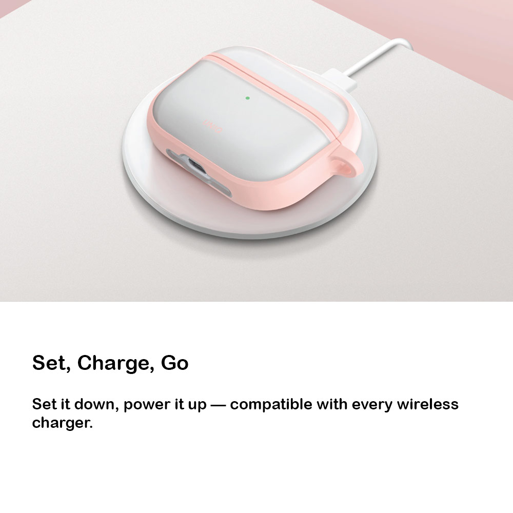 Picture of Apple Airpods Pro 3 Case | Uniq Veren Frosted Shield Case for Airpods Pro 3 3rd Gen 2025 (Pink)