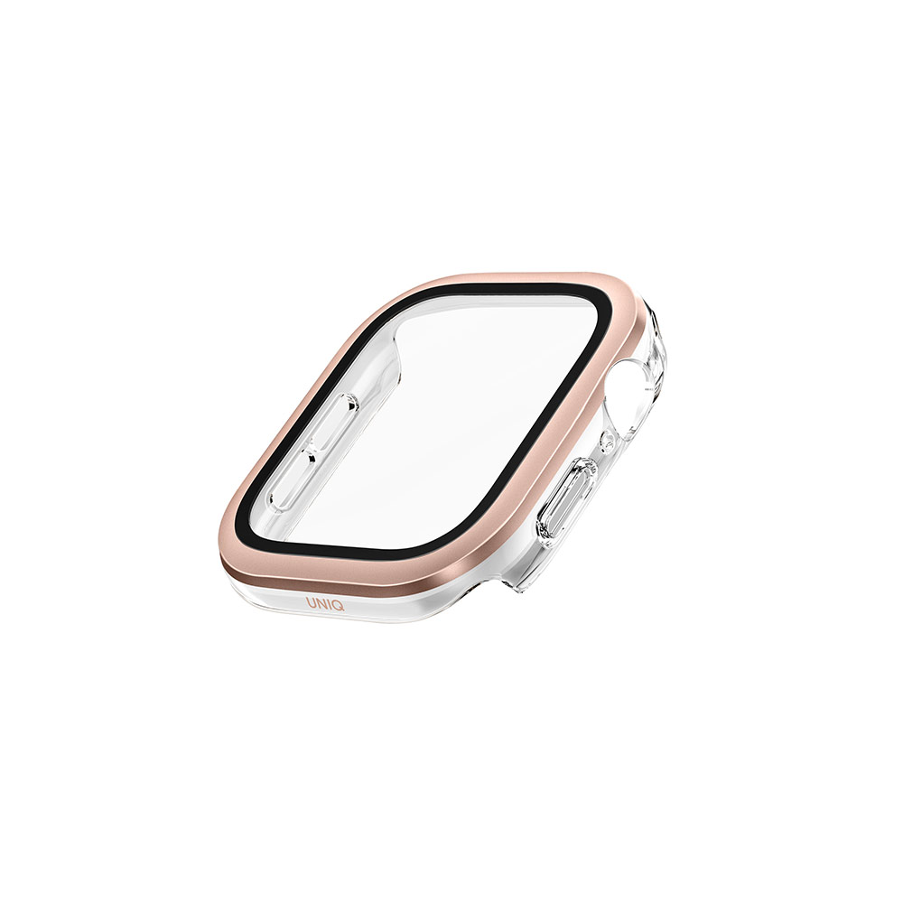 Picture of Apple Watch 10 42mm Case | Uniq Voute Series Hard PC Case with High Sensitivity Touch Screen Protection for Apple Watch Series 10 42mm (Rose Gold)