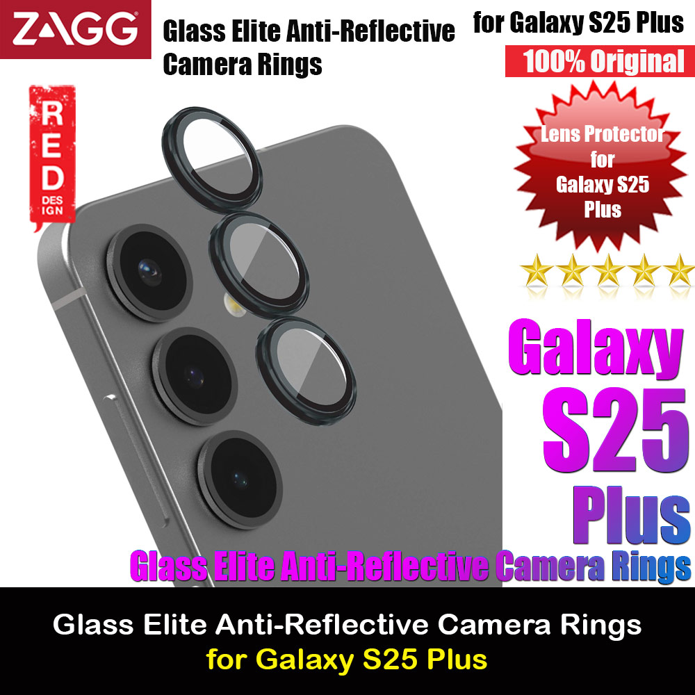 Picture of Zagg Glass Elite Anti-Reflective Camera Rings Frame Lens Protector for Galaxy S25 Plus (5PCS Black) Samsung Galaxy S25 Plus- Samsung Galaxy S25 Plus Cases, Samsung Galaxy S25 Plus Covers, iPad Cases and a wide selection of Samsung Galaxy S25 Plus Accessories in Malaysia, Sabah, Sarawak and Singapore 