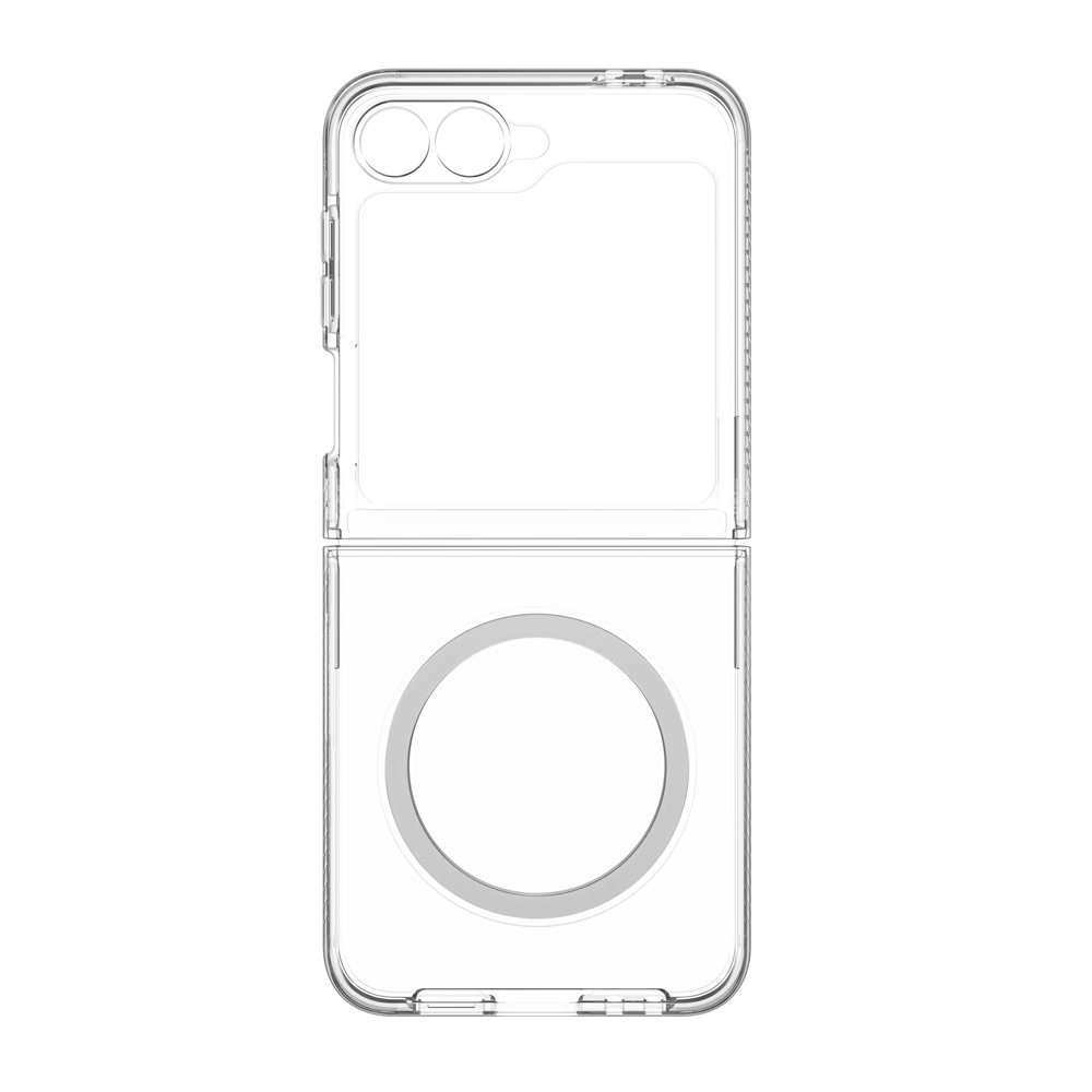 Picture of Samsung Galaxy Z Flip 6 Case | Zagg Bridgetown Snap Magnetic Ring Protection Case for Samsung Galaxy Z Flip 6 (Clear)