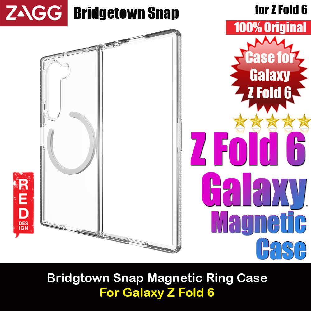 Picture of Zagg Bridgetown Snap Magnetic Ring Protection Case for Samsung Galaxy Z Fold 6 (Clear) Samsung Galaxy Z Fold 6- Samsung Galaxy Z Fold 6 Cases, Samsung Galaxy Z Fold 6 Covers, iPad Cases and a wide selection of Samsung Galaxy Z Fold 6 Accessories in Malaysia, Sabah, Sarawak and Singapore 