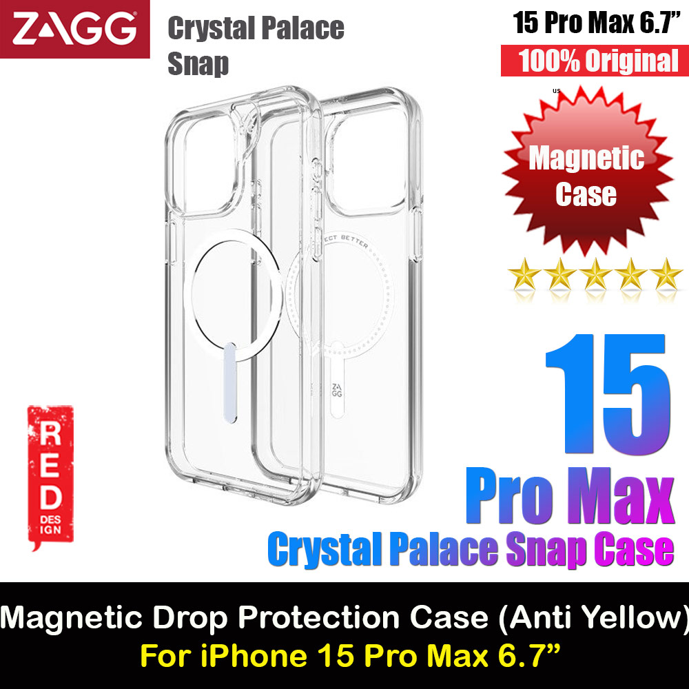 Picture of Zagg Crystal Palace Snap Anti Yellow Magnetic Drop Protection Case for iPhone 15 Pro Max 6.7 (Clear) Apple iPhone 15 Pro Max 6.7- Apple iPhone 15 Pro Max 6.7 Cases, Apple iPhone 15 Pro Max 6.7 Covers, iPad Cases and a wide selection of Apple iPhone 15 Pro Max 6.7 Accessories in Malaysia, Sabah, Sarawak and Singapore 