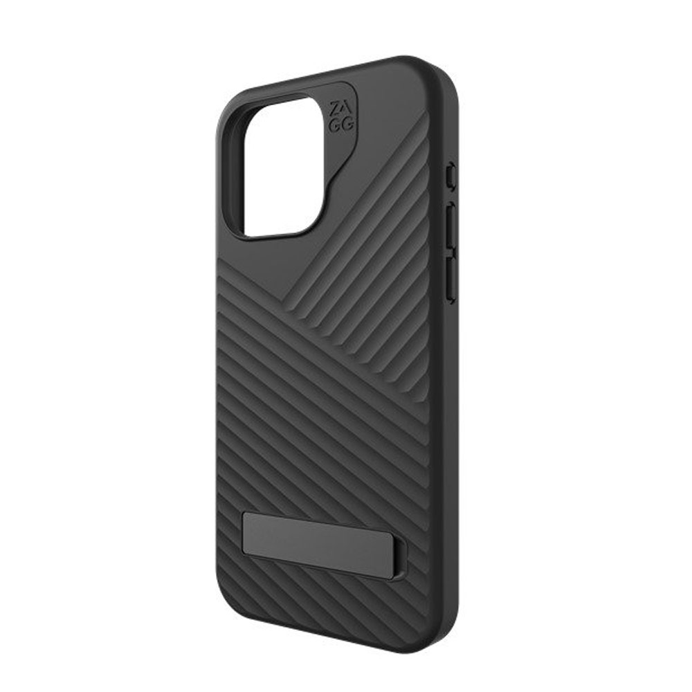 Picture of Apple iPhone 15 Pro Max 6.7 Case | Zagg Denali Snap Kickstand Magnetic Dual Layer Drop Protection Case for iPhone 15 Pro Max 6.7 (Black)