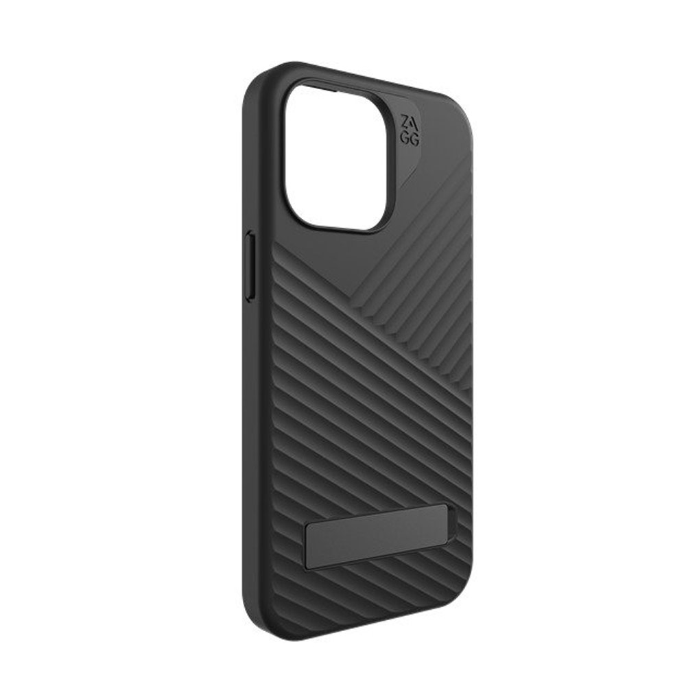 Picture of Apple iPhone 15 Pro Max 6.7 Case | Zagg Denali Snap Kickstand Magnetic Dual Layer Drop Protection Case for iPhone 15 Pro Max 6.7 (Black)