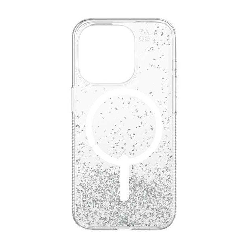 Picture of Apple iPhone 15 Pro 6.1 Case | Zagg Essential Sparkling Glitter Snap Magnetic Drop Protection Case for iPhone 15 Pro 6.1 (Matte)