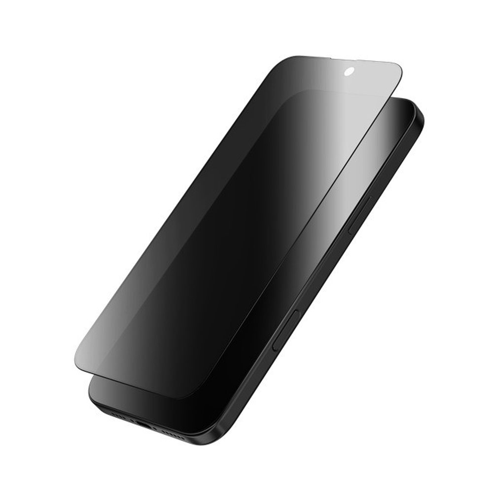 Picture of Apple iPhone 16 Pro 6.3 Screen Protector | Zagg Glass Elite Edge 2 Way Privacy Tempered Glass Screen Protector with Easy Installation Tray for iPhone 16 Pro 6.3 (Privacy)