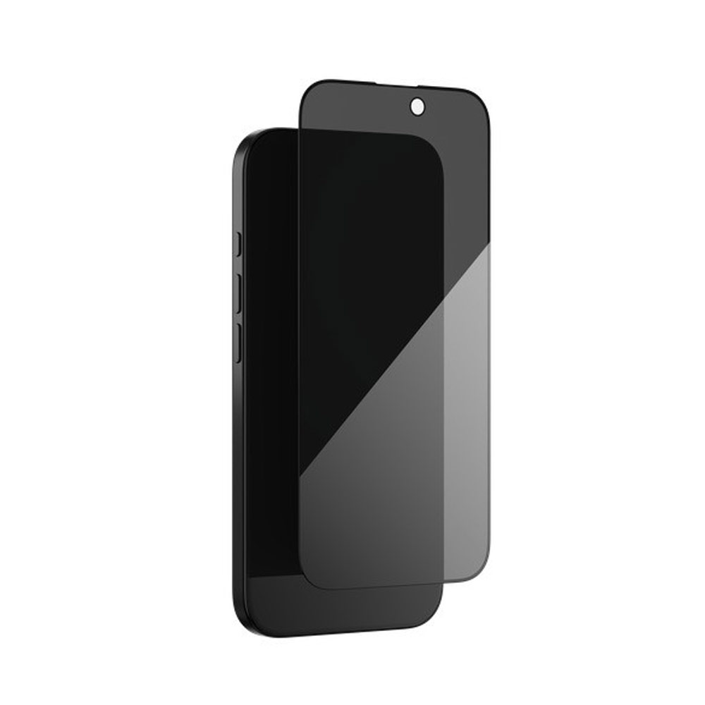 Picture of Apple iPhone 16 Pro 6.3 Screen Protector | Zagg Glass Elite Edge 2 Way Privacy Tempered Glass Screen Protector with Easy Installation Tray for iPhone 16 Pro 6.3 (Privacy)