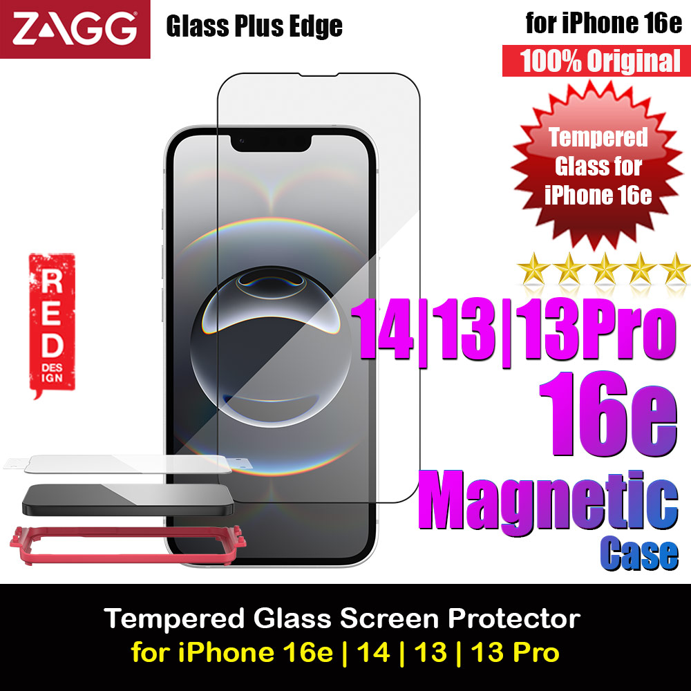 Picture of Zagg iPhone 16e iPhone 14 iPhone 13 iPhone 13 Pro  Tempered Glass Screen Protector Glass Plus Edge (Clear) Apple iPhone 13 6.1- Apple iPhone 13 6.1 Cases, Apple iPhone 13 6.1 Covers, iPad Cases and a wide selection of Apple iPhone 13 6.1 Accessories in Malaysia, Sabah, Sarawak and Singapore 