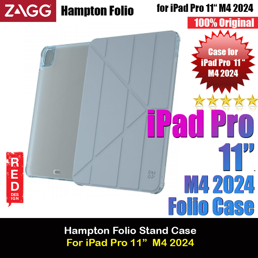 Picture of Zagg Hampton Folio Protection Flip Stand Case for iPad Pro 11 M4 2024 (Light Blue) Apple iPad Pro 11 M4 2024- Apple iPad Pro 11 M4 2024 Cases, Apple iPad Pro 11 M4 2024 Covers, iPad Cases and a wide selection of Apple iPad Pro 11 M4 2024 Accessories in Malaysia, Sabah, Sarawak and Singapore 