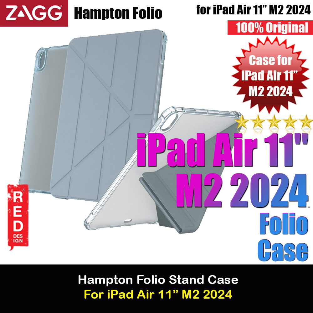 Picture of Zagg Hampton Folio Protection Flip Stand Case for iPad Air 11 M2 2024 (Light Blue) Apple iPad Air 11 M2 2024- Apple iPad Air 11 M2 2024 Cases, Apple iPad Air 11 M2 2024 Covers, iPad Cases and a wide selection of Apple iPad Air 11 M2 2024 Accessories in Malaysia, Sabah, Sarawak and Singapore 