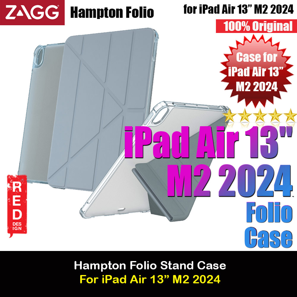 Picture of Zagg Hampton Folio Protection Flip Stand Case for iPad Air 13 M2 2024 (Light Blue) Apple iPad Air 13  M2 2024- Apple iPad Air 13  M2 2024 Cases, Apple iPad Air 13  M2 2024 Covers, iPad Cases and a wide selection of Apple iPad Air 13  M2 2024 Accessories in Malaysia, Sabah, Sarawak and Singapore 