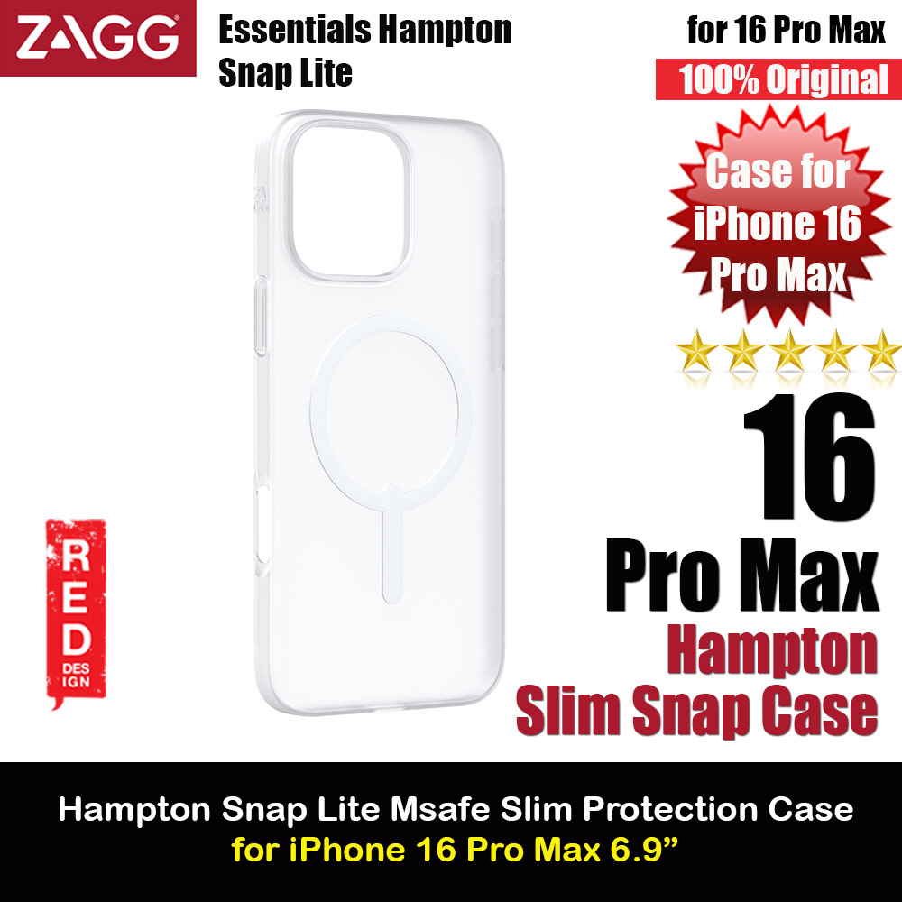 Picture of Zagg Essentials Hampton Snap Lite Magnetic Super Slim Case for iPhone 16 Pro Max 6.9 (Foggy) Apple iPhone 16 Pro Max 6.9- Apple iPhone 16 Pro Max 6.9 Cases, Apple iPhone 16 Pro Max 6.9 Covers, iPad Cases and a wide selection of Apple iPhone 16 Pro Max 6.9 Accessories in Malaysia, Sabah, Sarawak and Singapore 