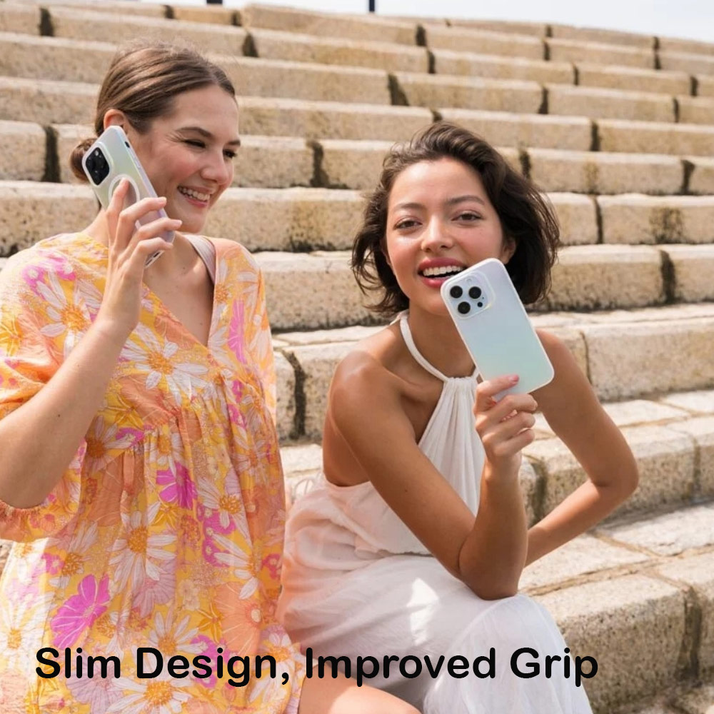 Picture of Apple iPhone 14 Plus 6.7 Case | Zagg Iridescent Slim Design Improved Grip Drop Protection Anti Finger Print Case for iPhone 14 Plus 6.7 (Iridescent Matte Clear)