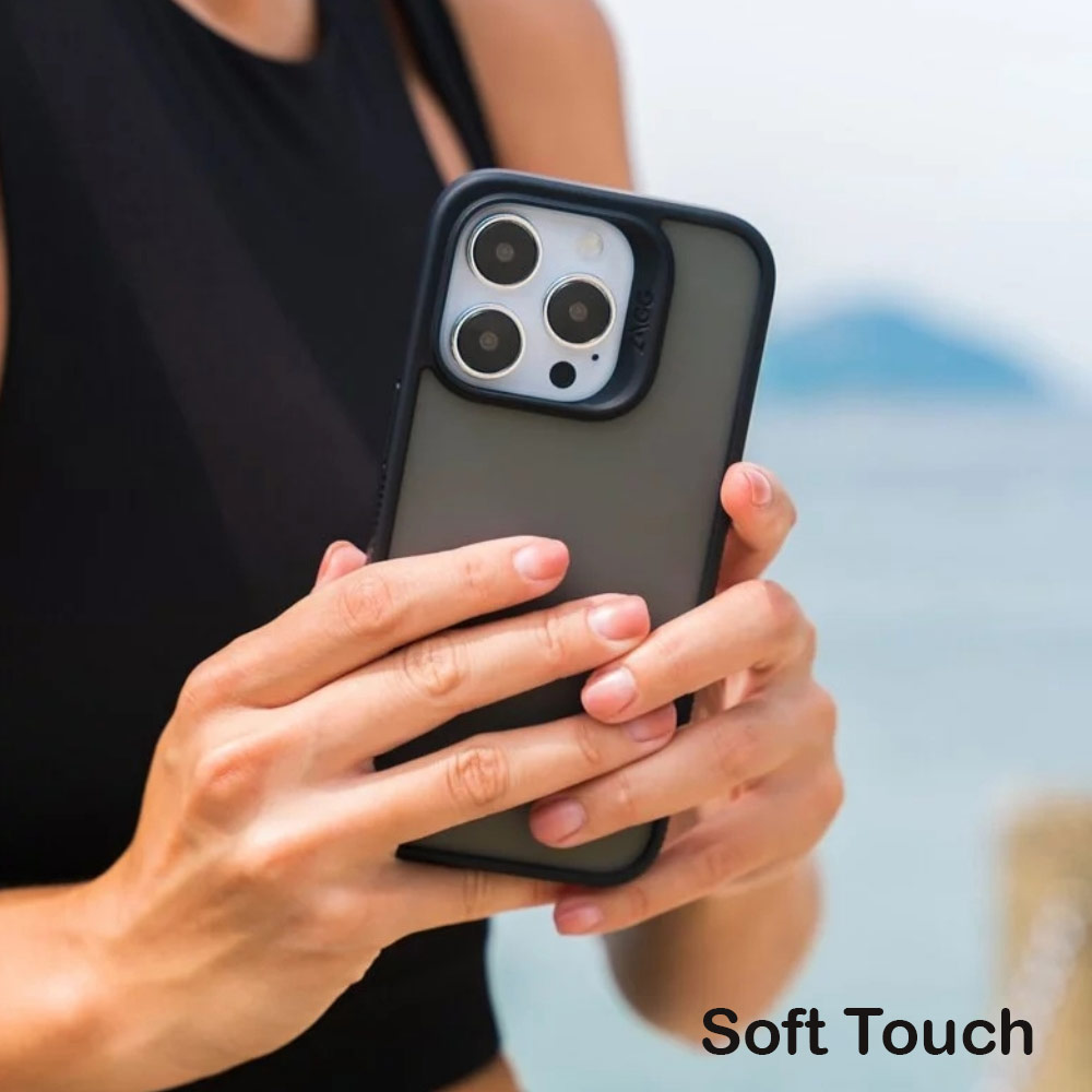 Picture of Apple iPhone 14 Plus 6.7 Case | Zagg Hampton Slim Design Improved Grip Drop Protection Anti Finger Print Case for iPhone 14 Plus 6.7 (Matte Black Tint)