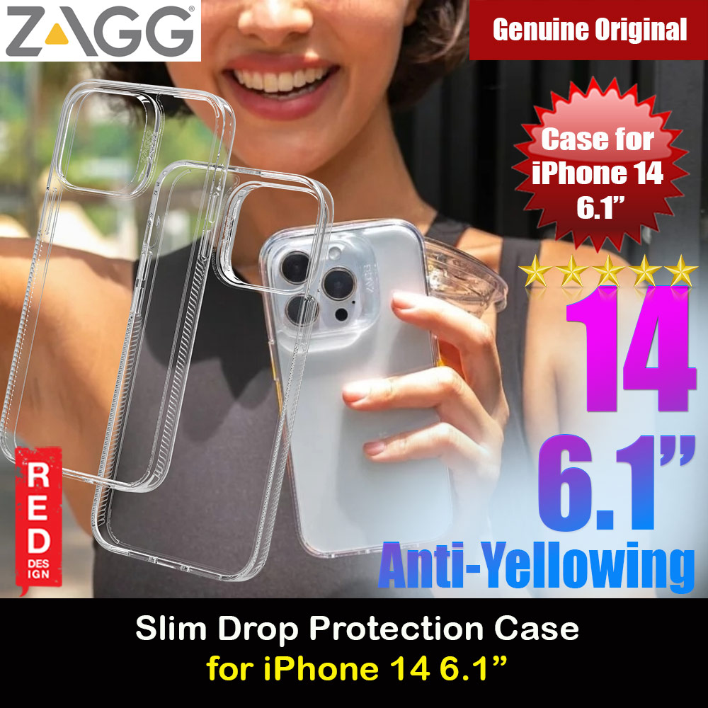 Picture of Zagg Slim Improved Grip Drop Protection Case for iPhone 14 6.1 (Clear) Apple iPhone 14 6.1- Apple iPhone 14 6.1 Cases, Apple iPhone 14 6.1 Covers, iPad Cases and a wide selection of Apple iPhone 14 6.1 Accessories in Malaysia, Sabah, Sarawak and Singapore 