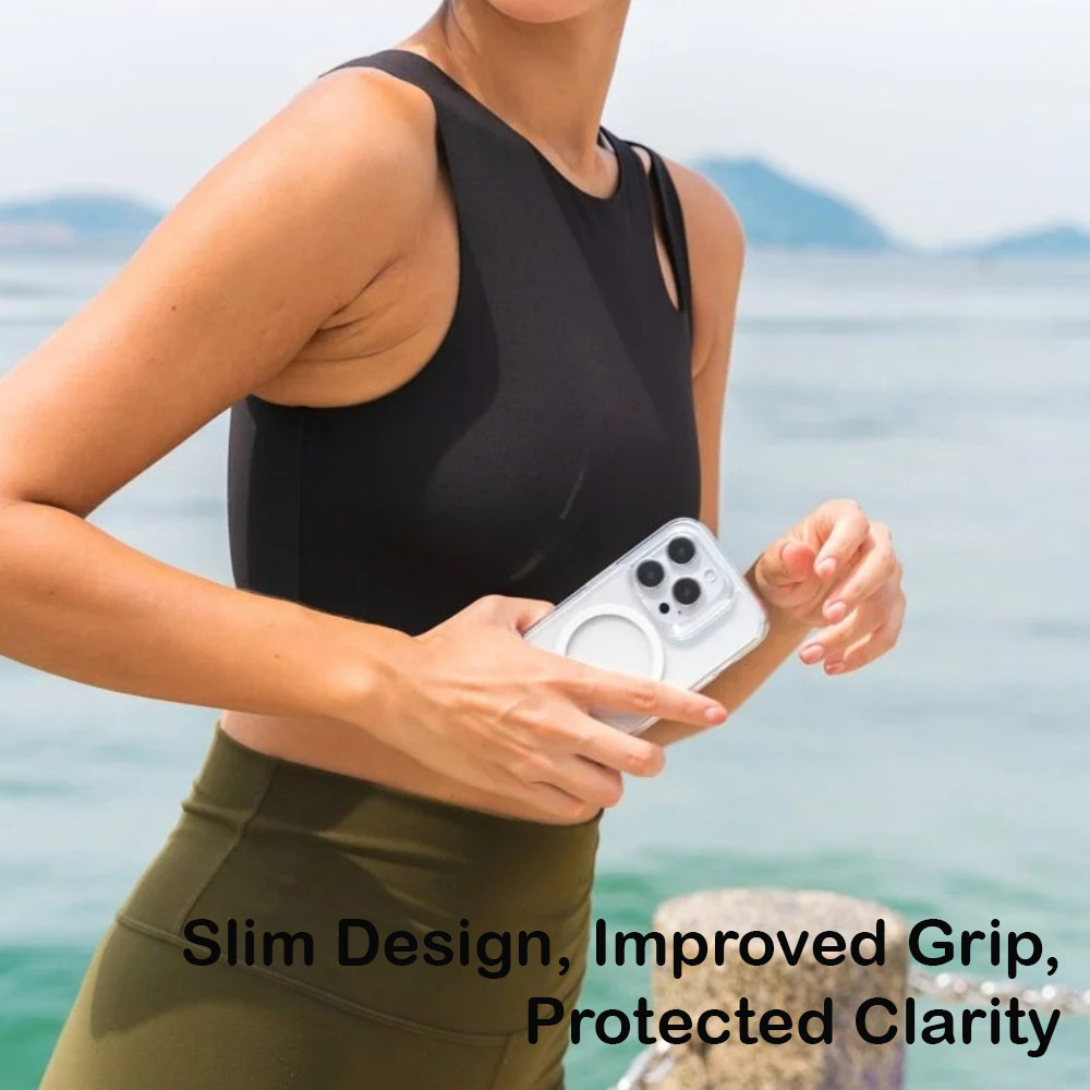 Picture of Apple iPhone 14 Plus 6.7 Case | Zagg Clear Snap Slim Design Improved Grip Drop Protection Magsafe Compatible Case for iPhone 14 Plus 6.7 (Clear)