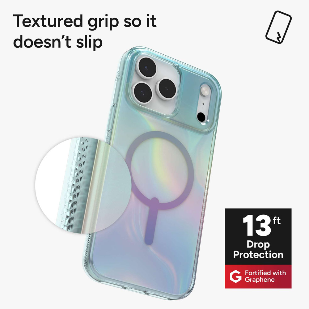 Picture of Apple iPhone 17 Pro Max 6.9 Case | Zagg Milan Snap Magnetic Drop Protection Case for iPhone 17 Pro Max 6.9 (Iridescent Light)