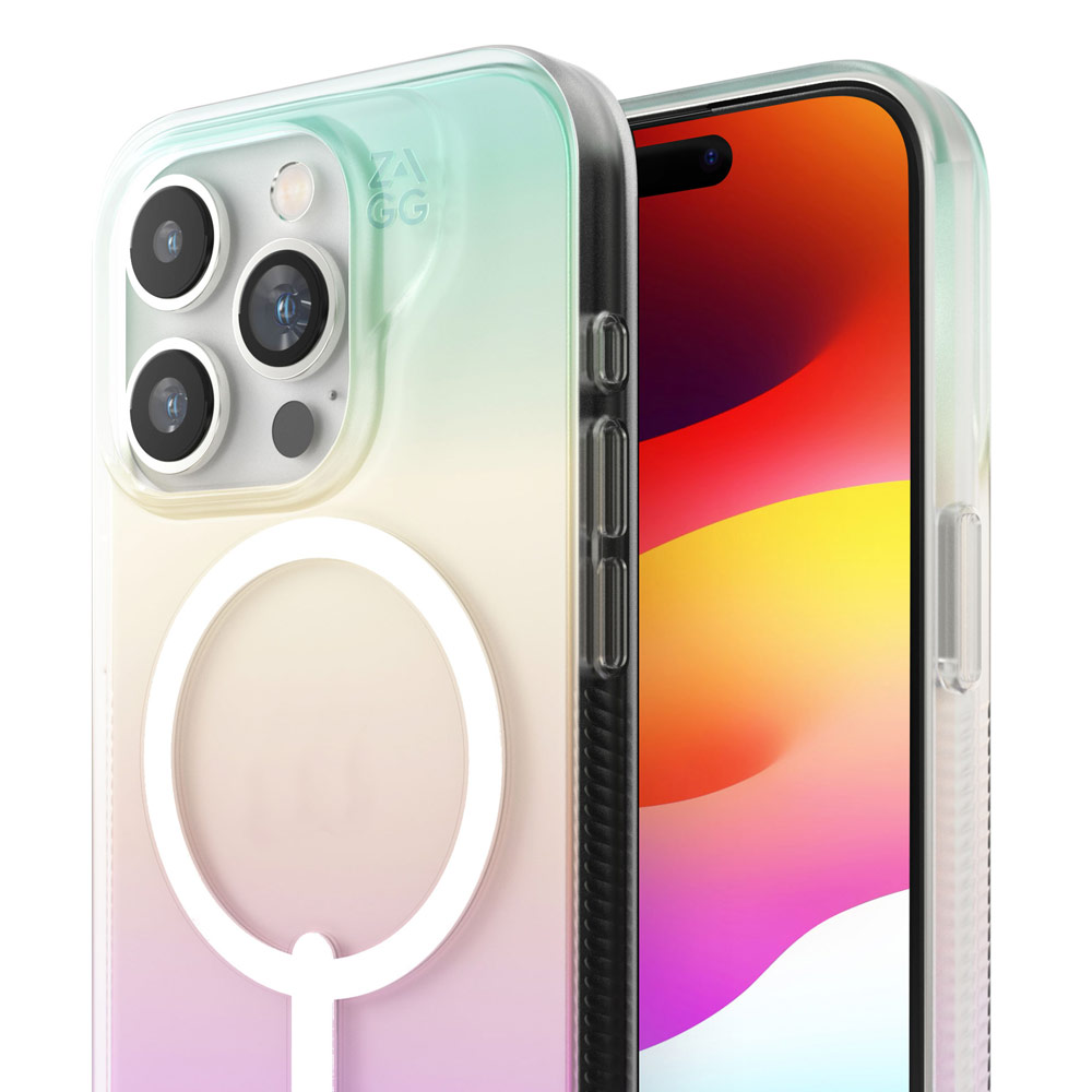 Picture of Apple iPhone 15 Pro 6.1 Case | Zagg Milan Snap Magnetic Drop Protection Case for iPhone 15 Pro 6.1 (Iridescent)