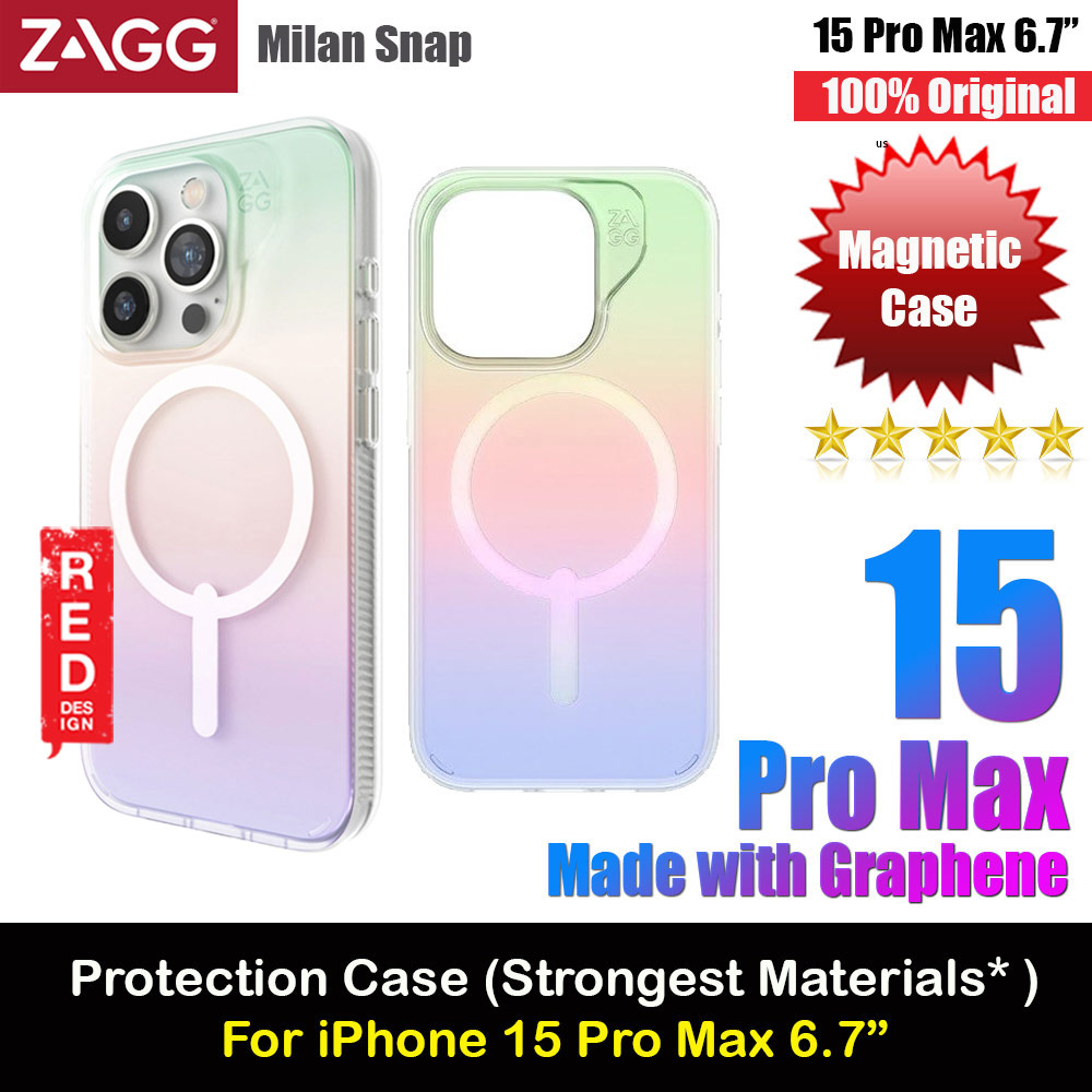 Picture of Zagg Milan Snap Magnetic Drop Protection Case for iPhone 15 Pro Max 6.7 (Iridescent) Apple iPhone 15 Pro Max 6.7- Apple iPhone 15 Pro Max 6.7 Cases, Apple iPhone 15 Pro Max 6.7 Covers, iPad Cases and a wide selection of Apple iPhone 15 Pro Max 6.7 Accessories in Malaysia, Sabah, Sarawak and Singapore 