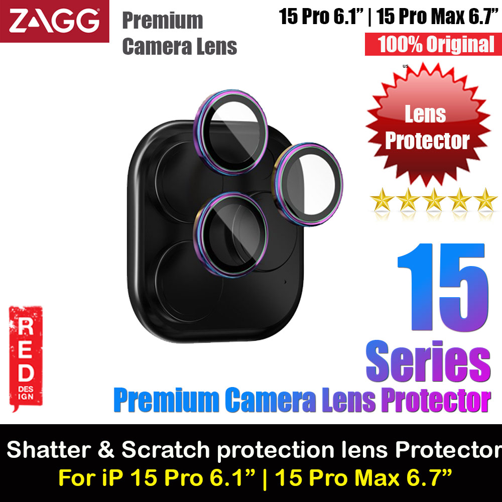 Picture of ZAGG Glass Luxury Camera Lens Frame Protector For IPhone 15 Pro Max 6.7 15 Pro 6.1 (iridescent) Apple iPhone 15 Pro 6.1- Apple iPhone 15 Pro 6.1 Cases, Apple iPhone 15 Pro 6.1 Covers, iPad Cases and a wide selection of Apple iPhone 15 Pro 6.1 Accessories in Malaysia, Sabah, Sarawak and Singapore 