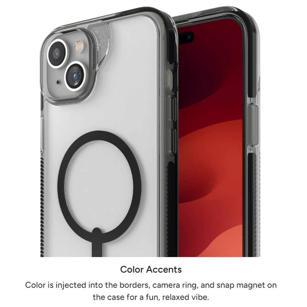 Picture of Apple iPhone 15 Plus 6.7 Case | Zagg Santa Cruz Snap Magnetic Slim Lightweight Non Slip Drop Protection Case for iPhone 15 Plus 6.7 (Blue)