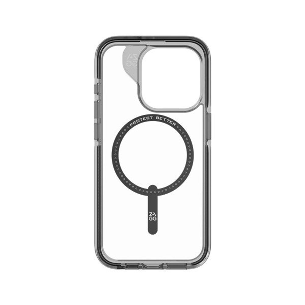 Picture of Apple iPhone 15 Pro 6.1 Case | Zagg Santa Cruz Snap Magnetic Slim Lightweight Non Slip Drop Protection Case for iPhone 15 Pro 6.1 (Black)