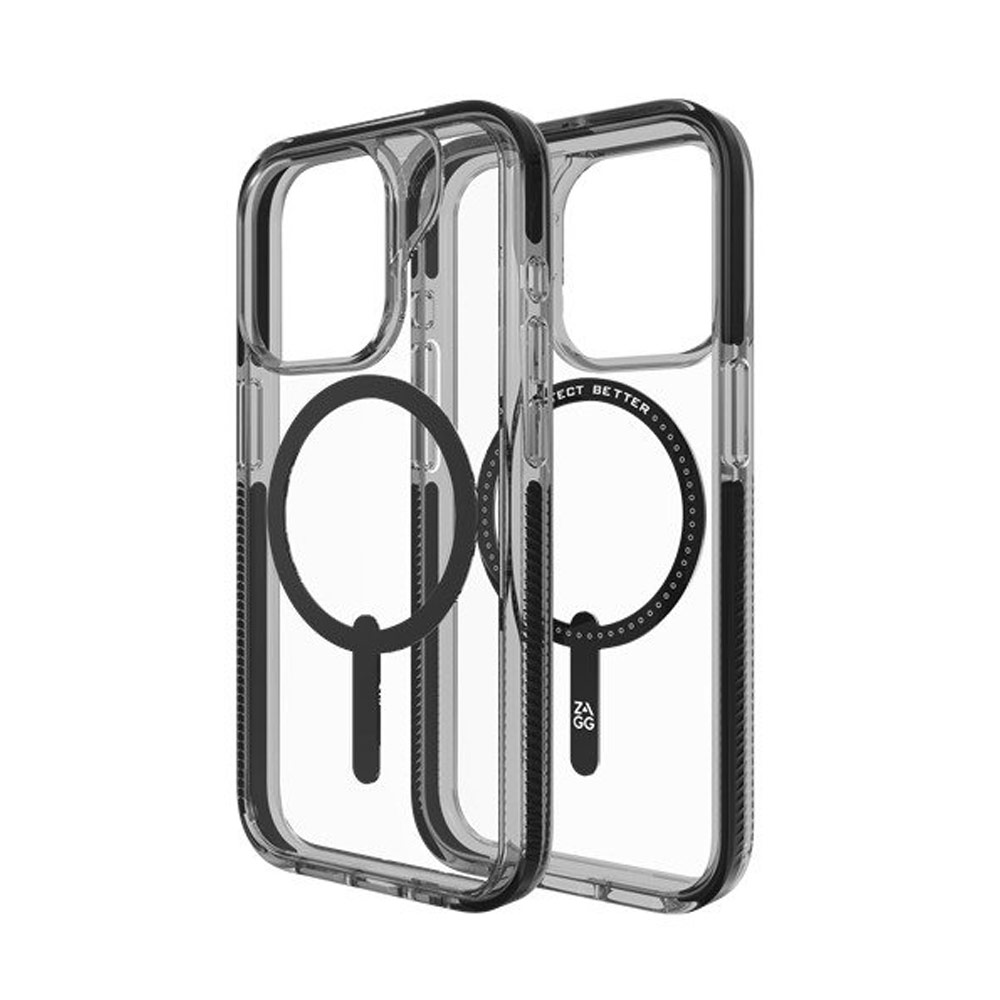 Picture of Apple iPhone 15 Pro 6.1 Case | Zagg Santa Cruz Snap Magnetic Slim Lightweight Non Slip Drop Protection Case for iPhone 15 Pro 6.1 (Black)