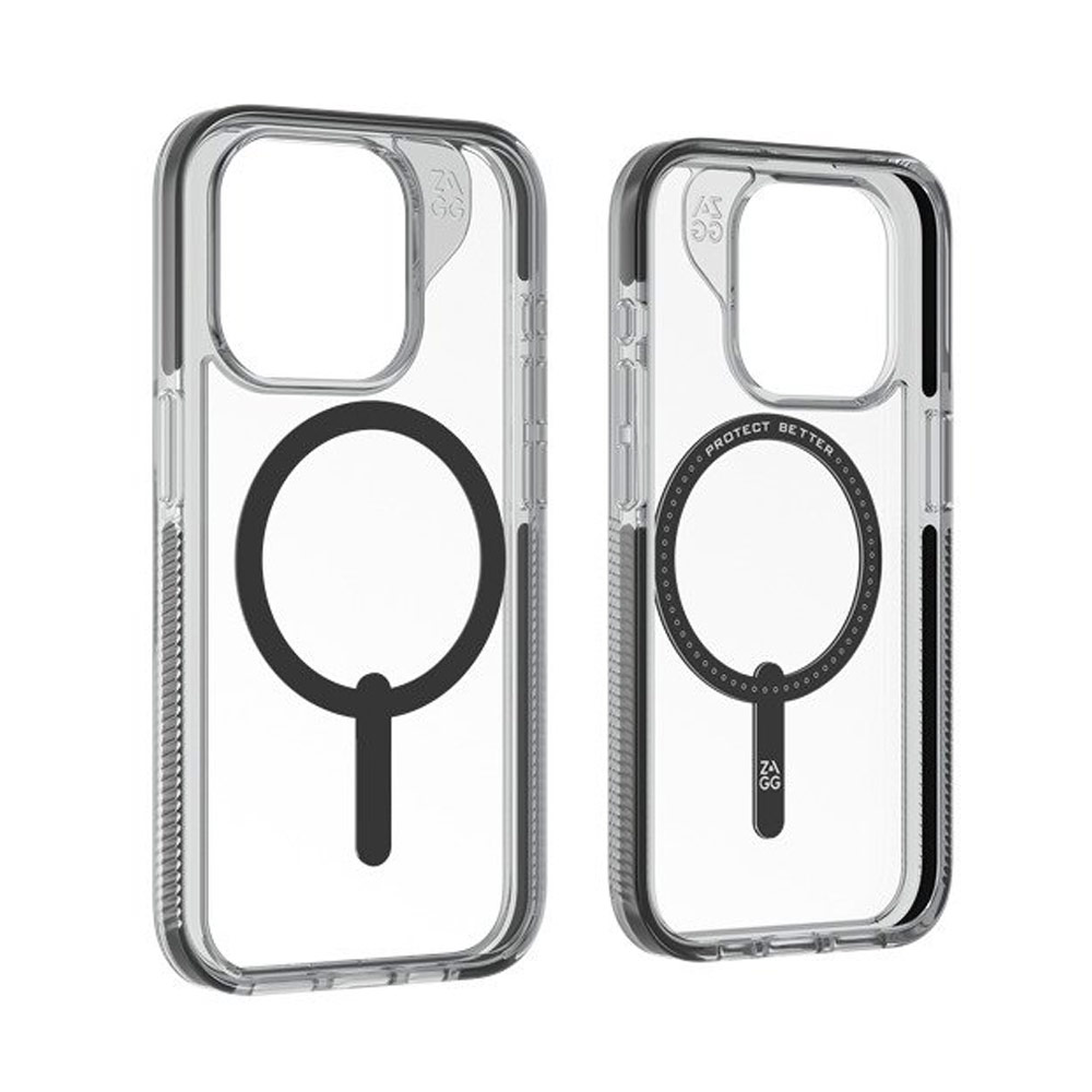 Picture of Apple iPhone 15 Pro 6.1 Case | Zagg Santa Cruz Snap Magnetic Slim Lightweight Non Slip Drop Protection Case for iPhone 15 Pro 6.1 (Black)