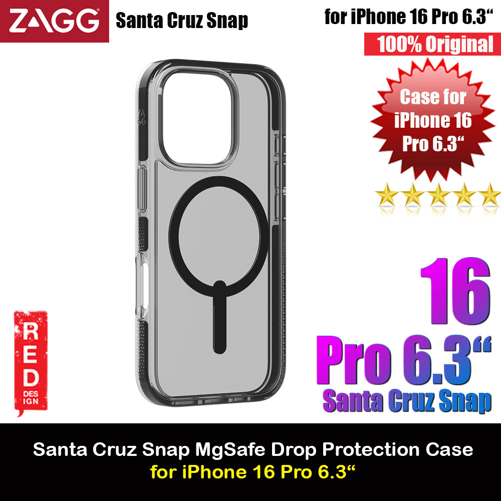 Picture of Zagg Santa Cruz Snap Magnetic Drop Protection Case for iPhone 16 Pro 6.3 (Midnight) Apple iPhone 16 Pro 6.3- Apple iPhone 16 Pro 6.3 Cases, Apple iPhone 16 Pro 6.3 Covers, iPad Cases and a wide selection of Apple iPhone 16 Pro 6.3 Accessories in Malaysia, Sabah, Sarawak and Singapore 