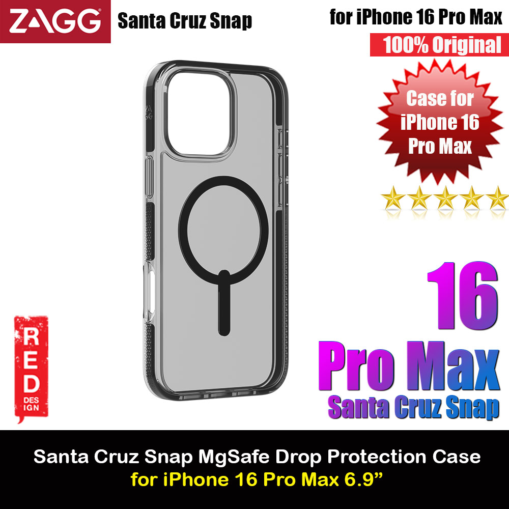 Picture of Zagg Santa Cruz Snap Magnetic Drop Protection Case for iPhone 16 Pro Max 6.9 (Midnight) Apple iPhone 16 Pro Max 6.9- Apple iPhone 16 Pro Max 6.9 Cases, Apple iPhone 16 Pro Max 6.9 Covers, iPad Cases and a wide selection of Apple iPhone 16 Pro Max 6.9 Accessories in Malaysia, Sabah, Sarawak and Singapore 